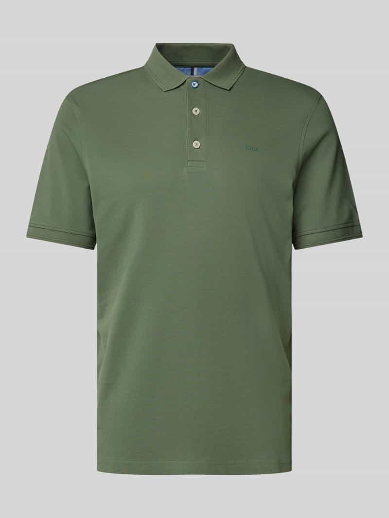 BRAX Regular fit poloshirt met labelprint model 'Pete'