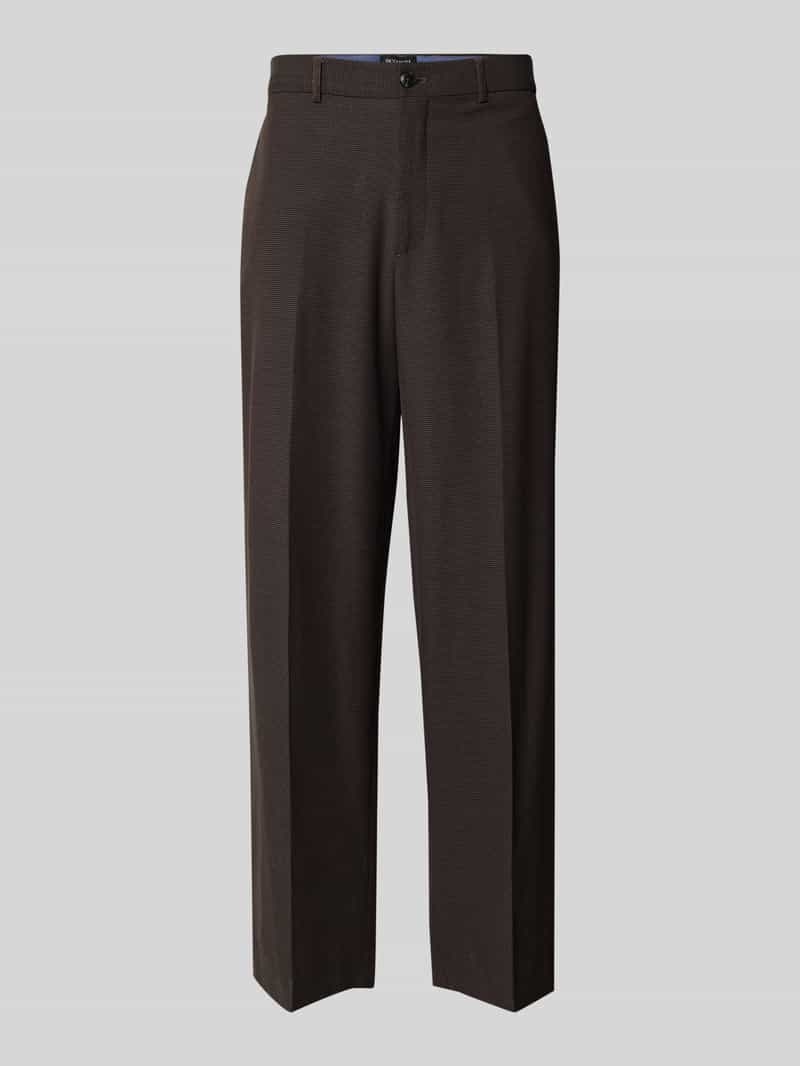 Scotch & Soda Straight fit stoffen broek met persplooien