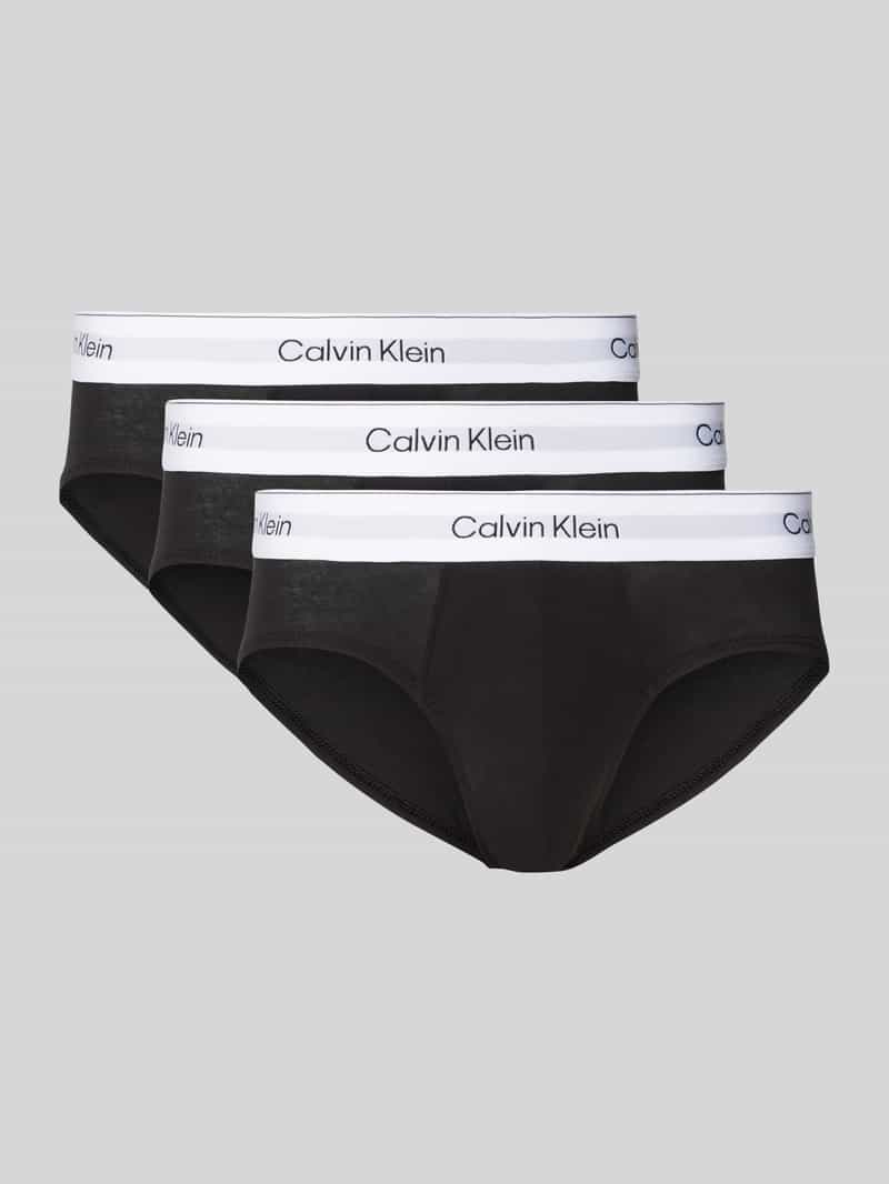 Calvin Klein Underwear Slip met elastische band met label in een set van 3 stuks