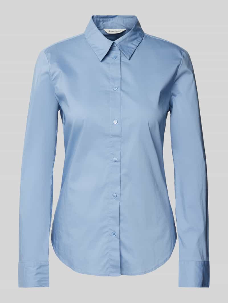 Tom Tailor Regular fit blouse met lange mouwen van katoenmix
