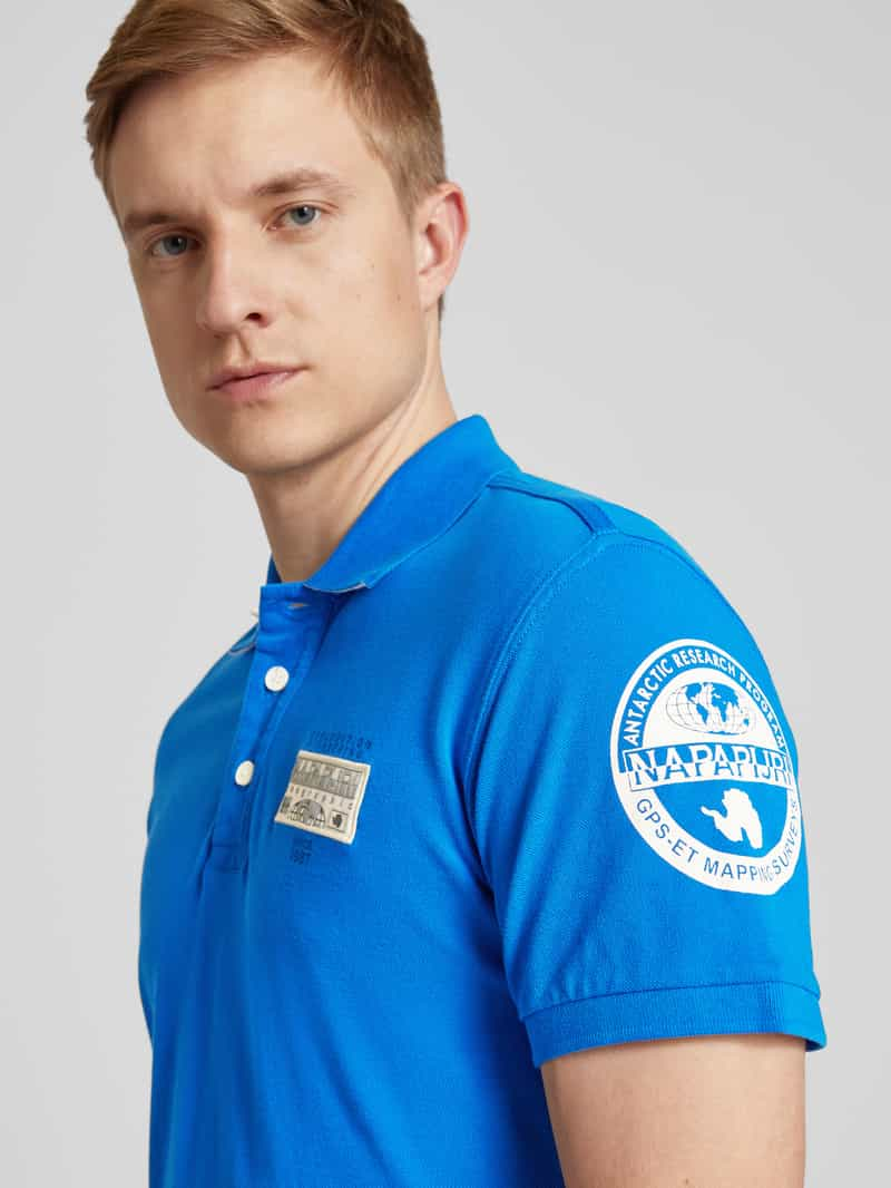 Napapijri Slim fit poloshirt met labelpatch model 'E-AMUNDSEN'