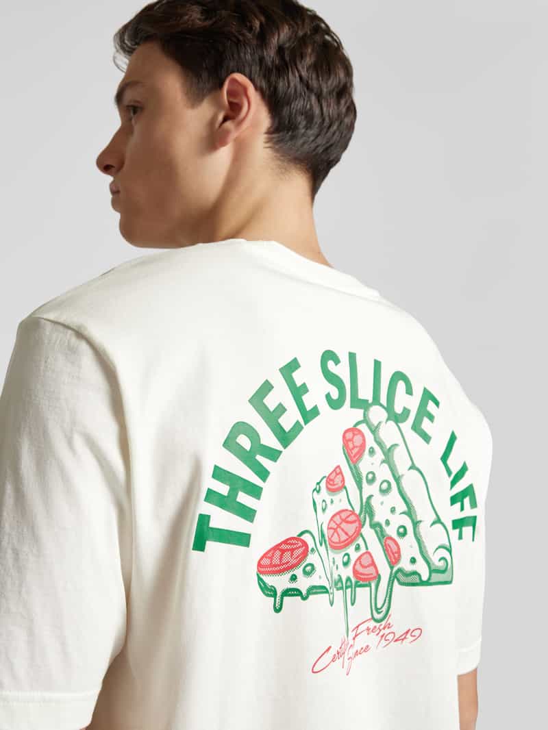 ADIDAS SPORTSWEAR T-shirt met labelprint model 'PIZZA'
