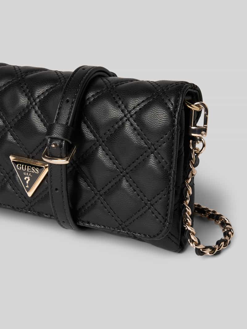 Guess Clutch met doorgestikte naden en labelapplicatie model 'GIULLY II'