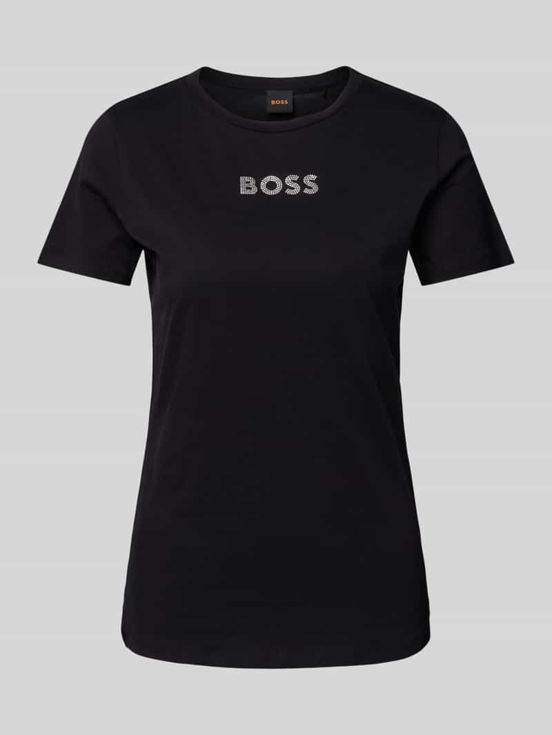 Boss Orange T-shirt met strass-steentjes model 'Eloga'