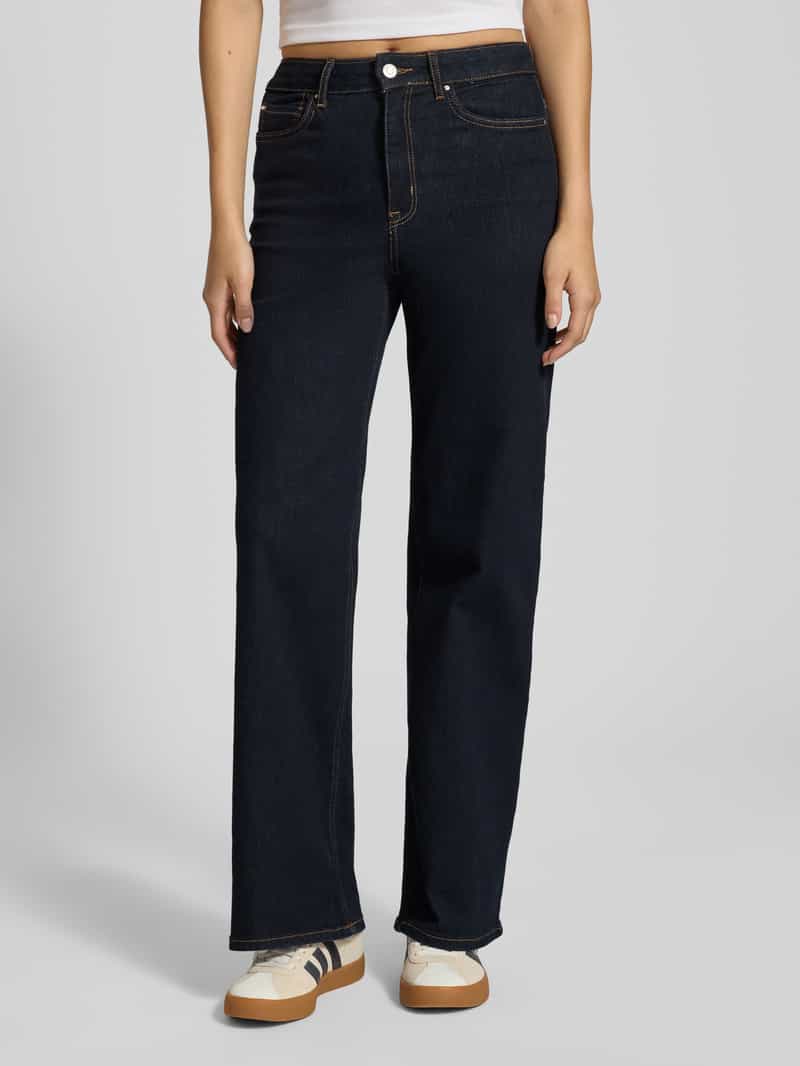 Only Wide leg jeans van katoenmix, model 'MADISON' donkerblauw, foto 3