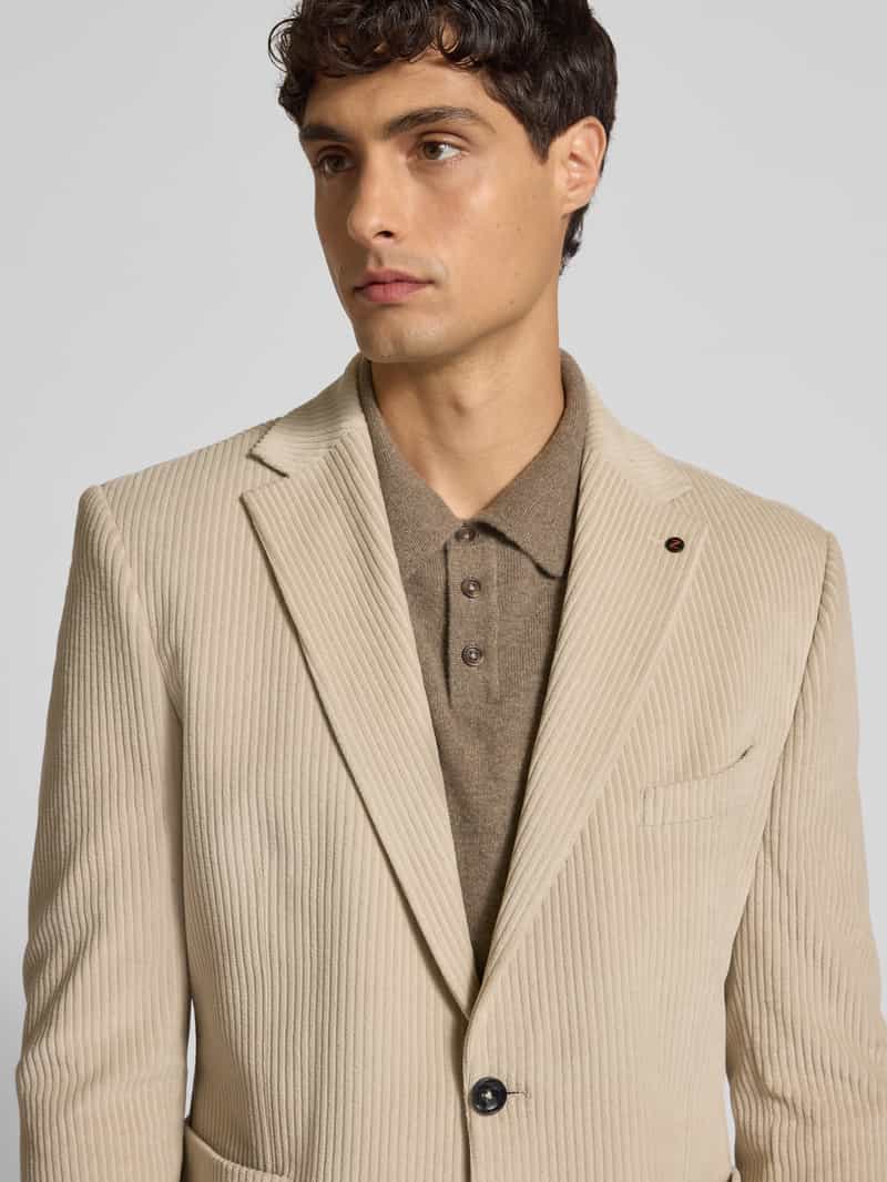 Zuitable Slim fit 2-knoops colbert van corduroy met reverskraag