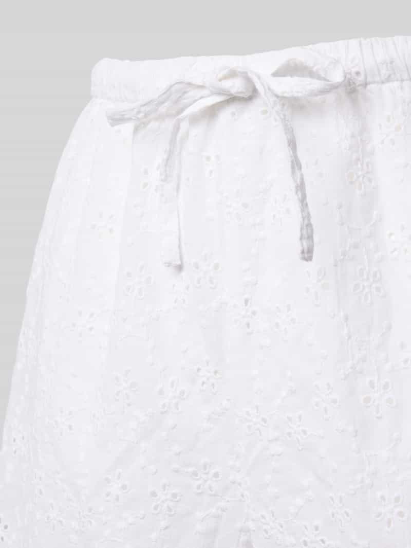 Jake*s Casual Korte regular fit pyjamabroek met ajourpatroon