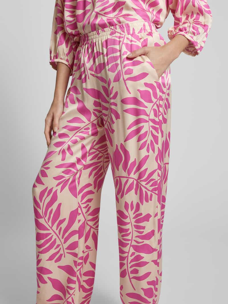 seidensticker Comfortbroek van viscose met all-over motief