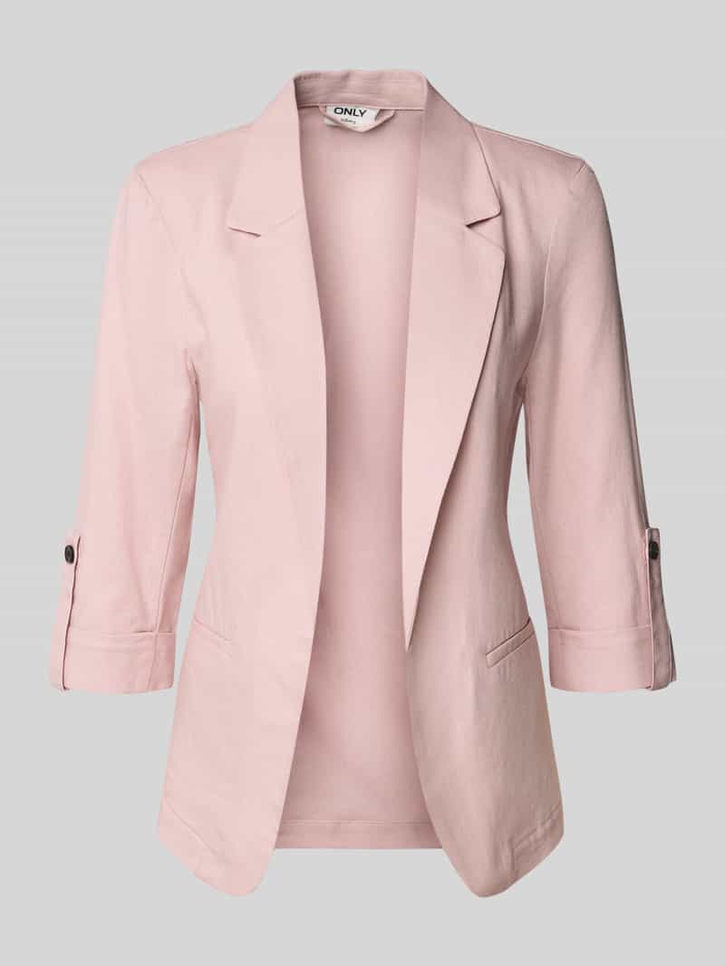 Only Loose fit blazer van een mix van viscose en linnen model 'CARO'