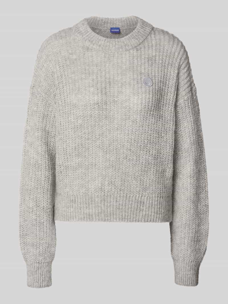 Hugo Blue Relaxed fit gebreide pullover met alpaca model 'SLOGERYNNA_B'