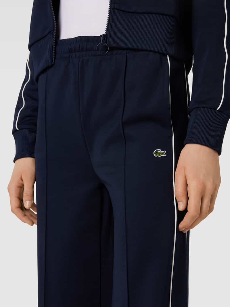 Lacoste Sport Regular fit trainingsbroek met contrastpaspels model 'Interlock'