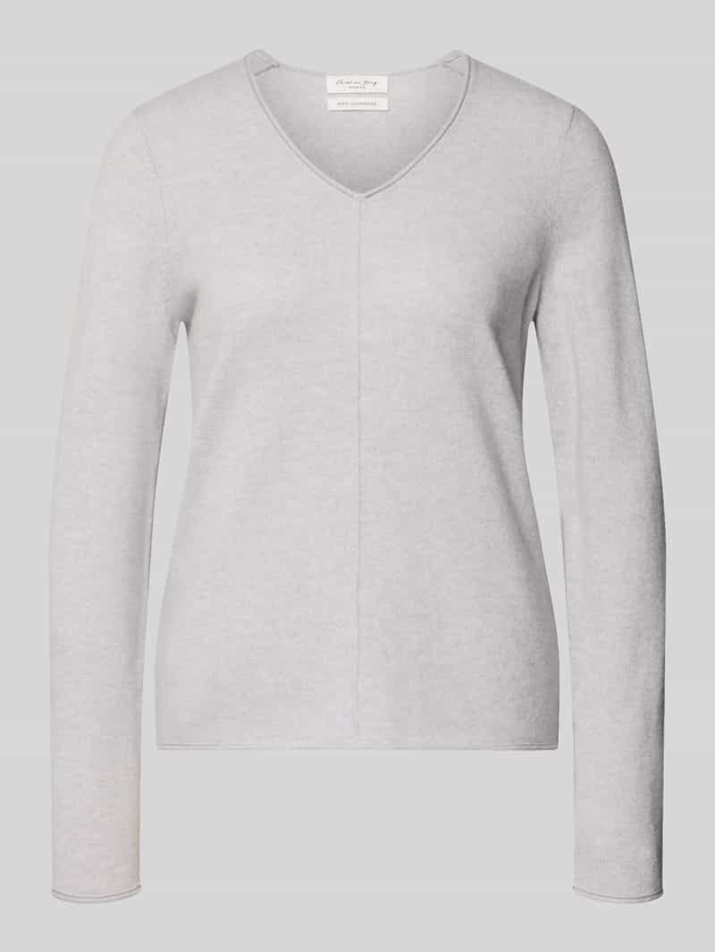 Christian Berg Woman Gebreide pullover van kasjmier met v-hals