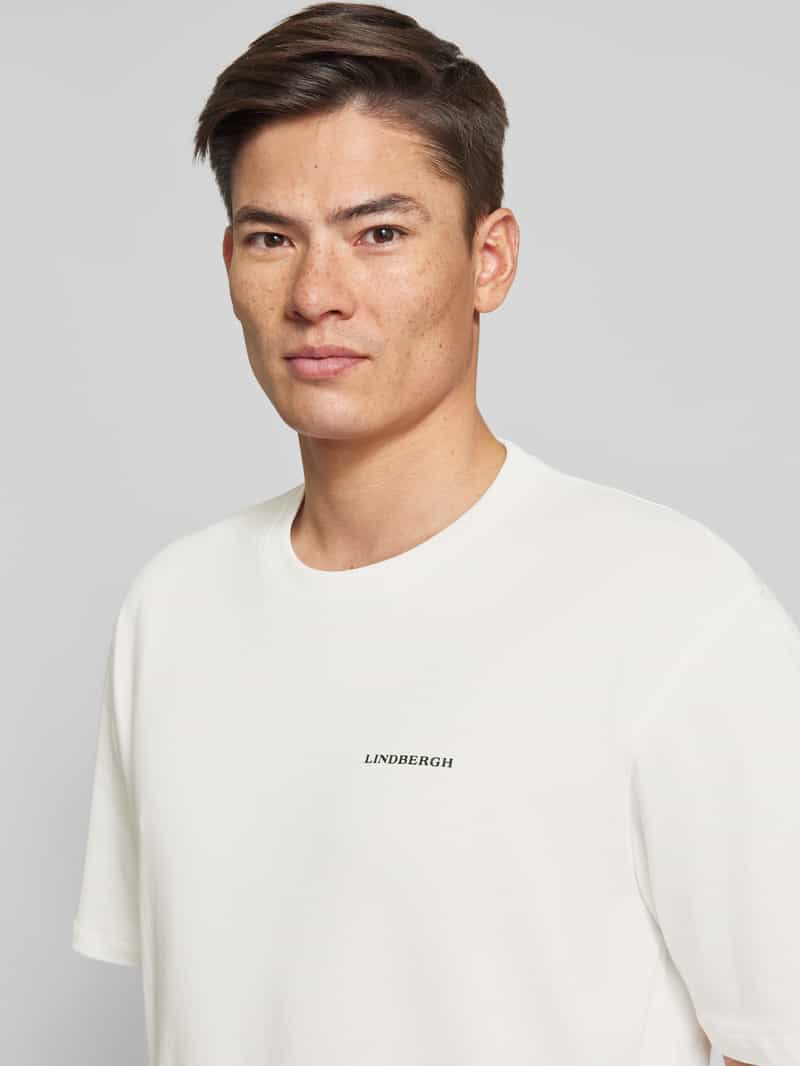 lindbergh Oversized T-shirt met labelprint