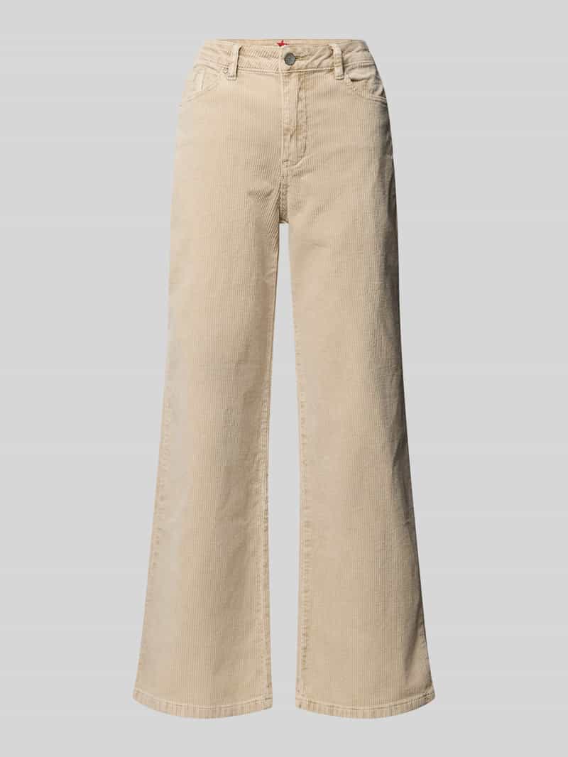 Buena Vista Wide fit corduroy broek met steekzakken