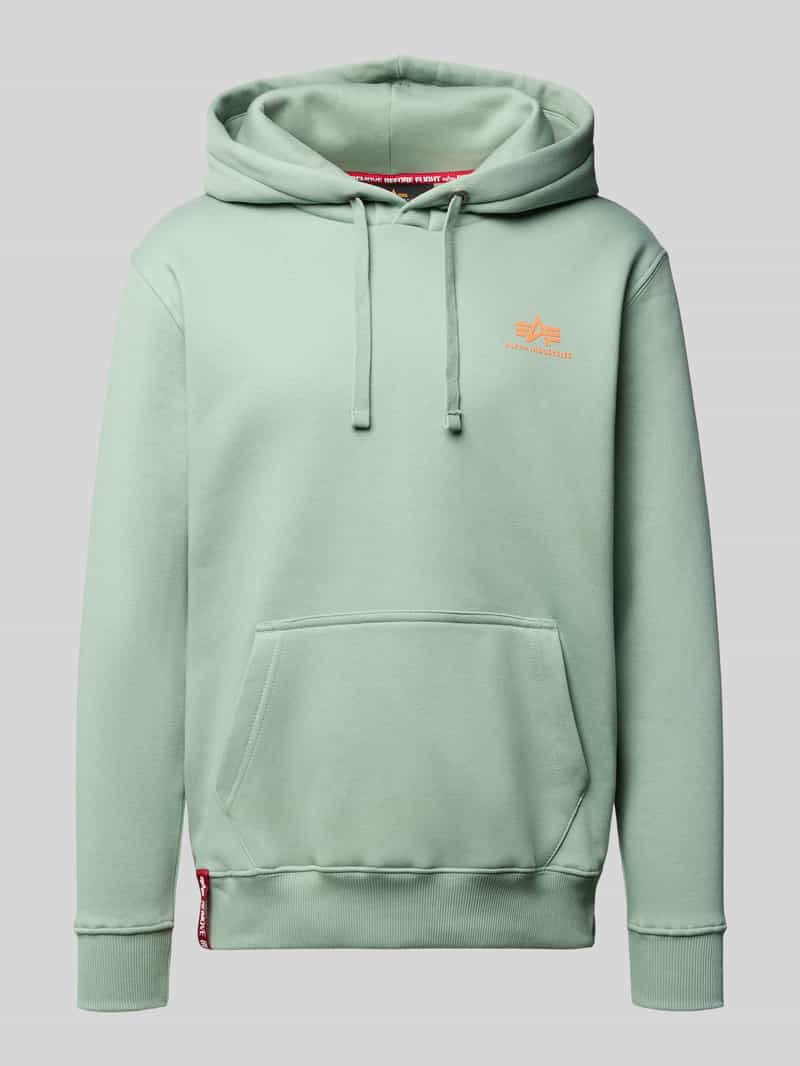 alpha industries Hoodie met logo en kangoeroezak