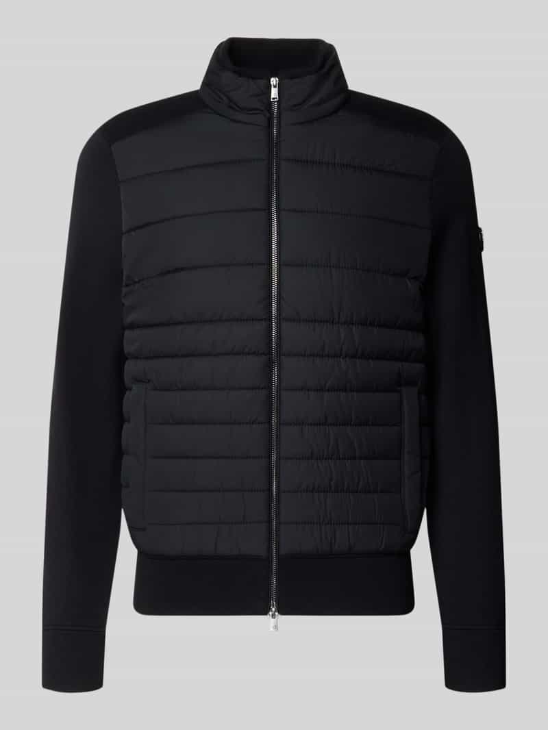 regular fit gebreid jack van mix van katoen en scheerwol model 'H-Facente'