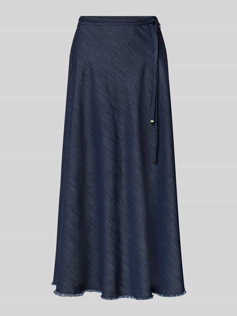 LUISA CERANO Midirok met franjes en strikceintuur
