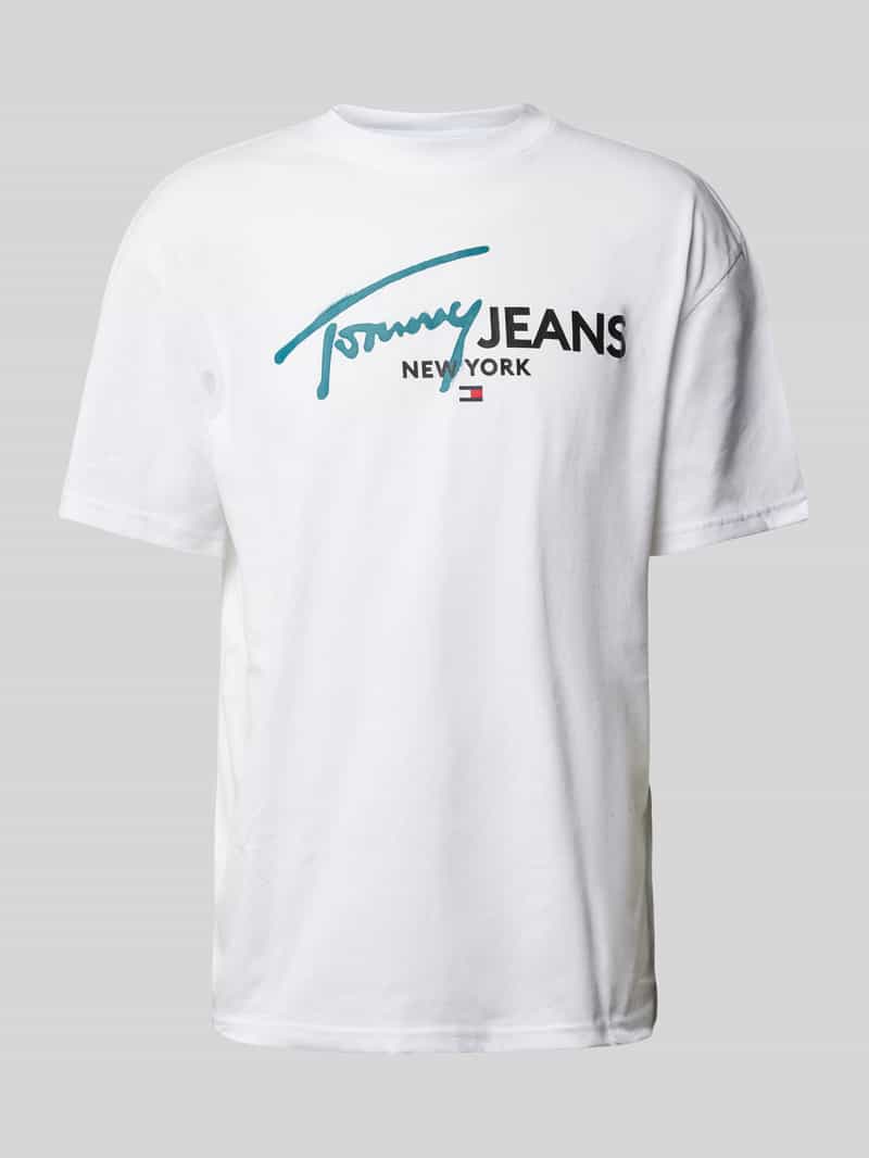 Tommy Jeans Regular fit T-shirt met labelprint