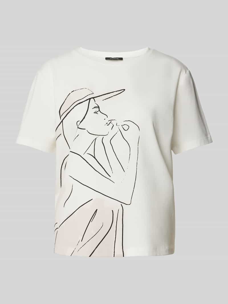 comma T-shirt met motiefprint