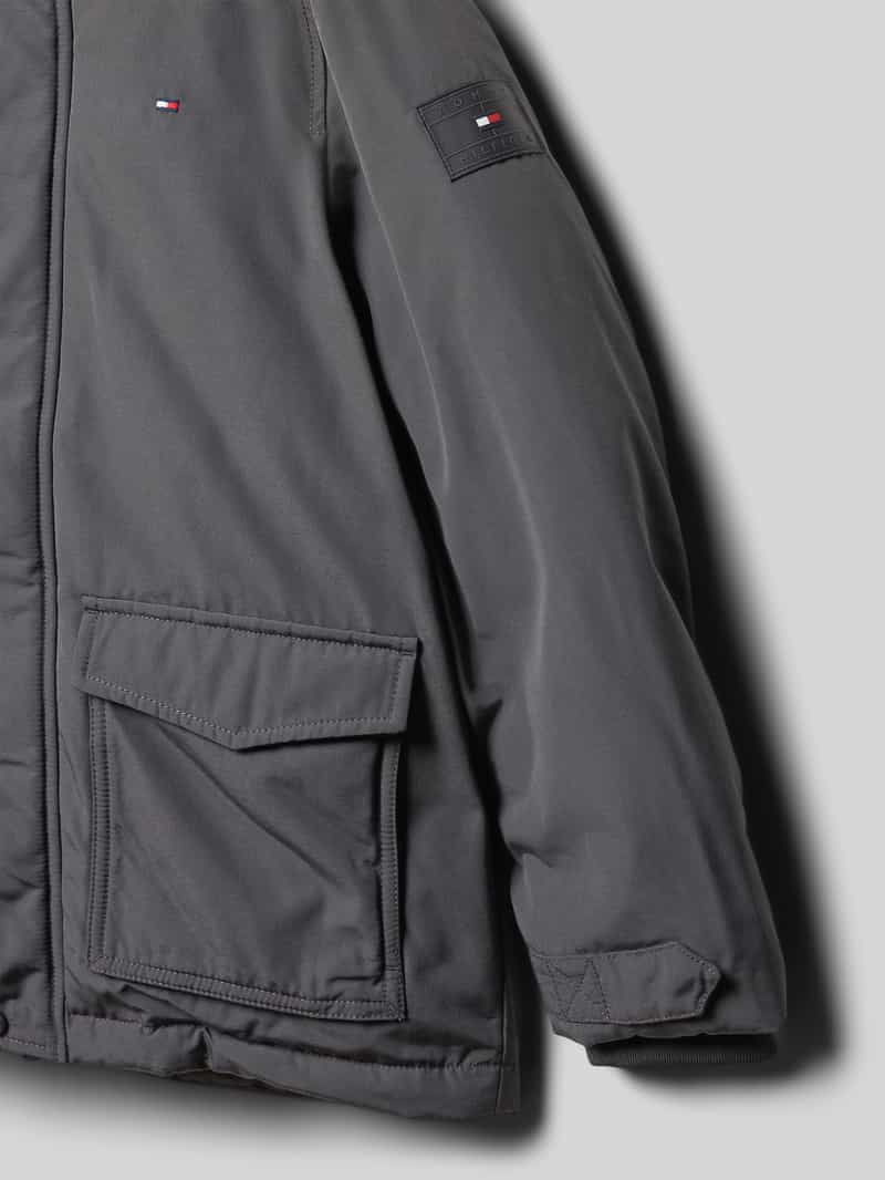 Tommy Hilfiger Teens Regular fit parka met tweewegritssluiting