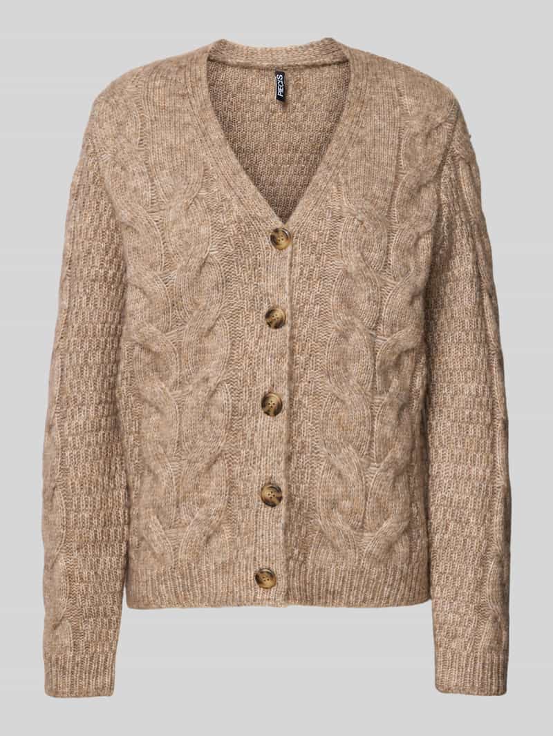 Pieces Regular fit gebreid jack met wol model 'NINA'