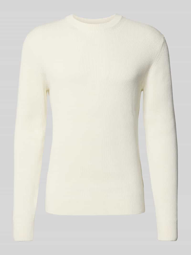 Regular fit gebreide pullover van katoenmix
