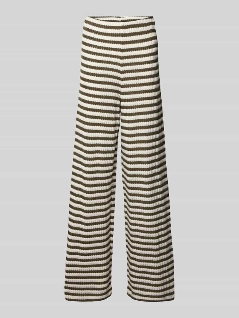Tom Tailor Denim Gebreide wide leg broek van katoenmix