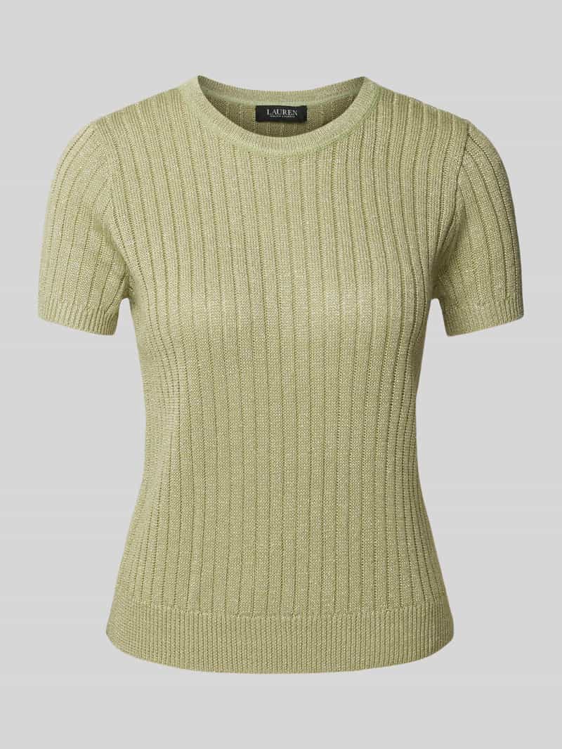 Lauren Ralph Lauren T-shirt met linnen in gebreide look model 'EYELAH'