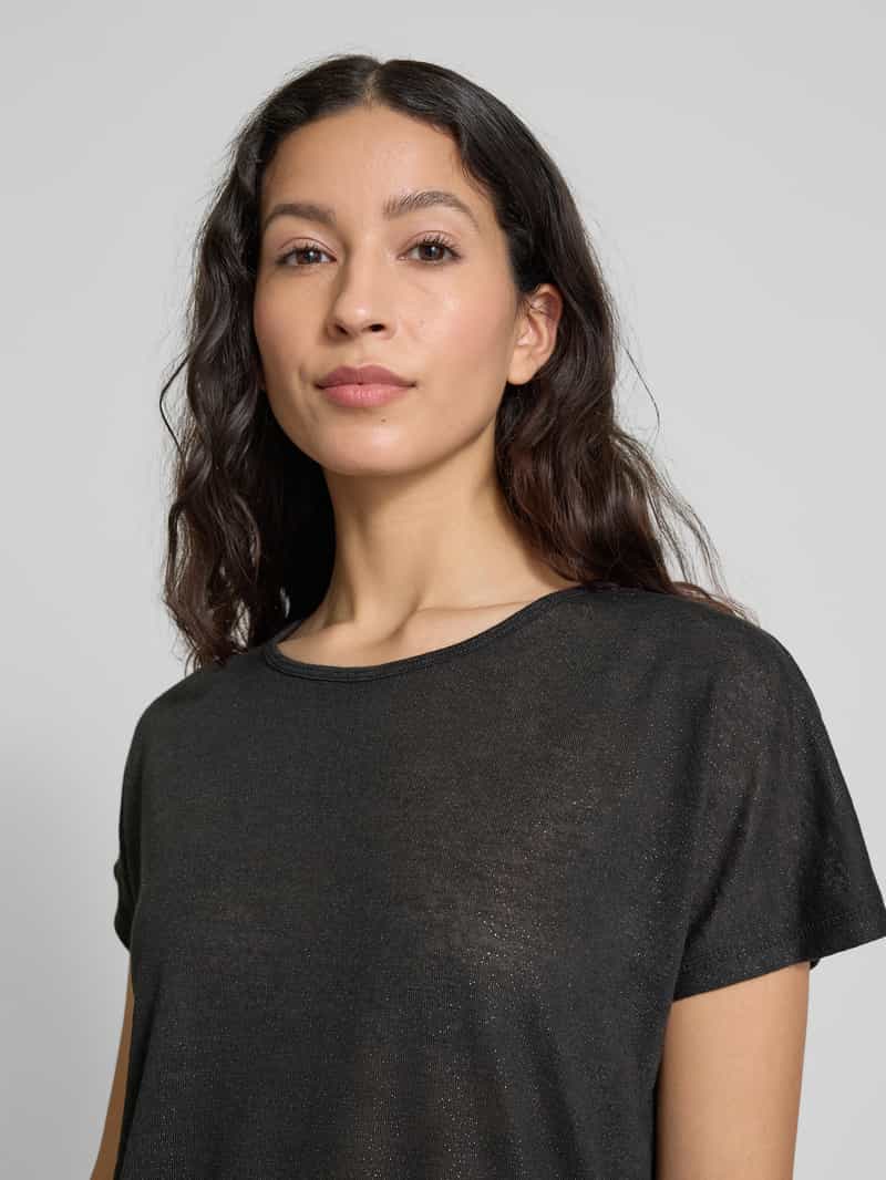Christian Berg Woman T-shirt met geribde ronde hals
