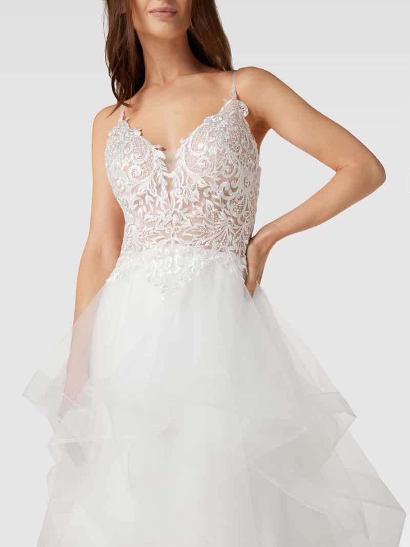 luxuar Bruidsjurk met details van kant