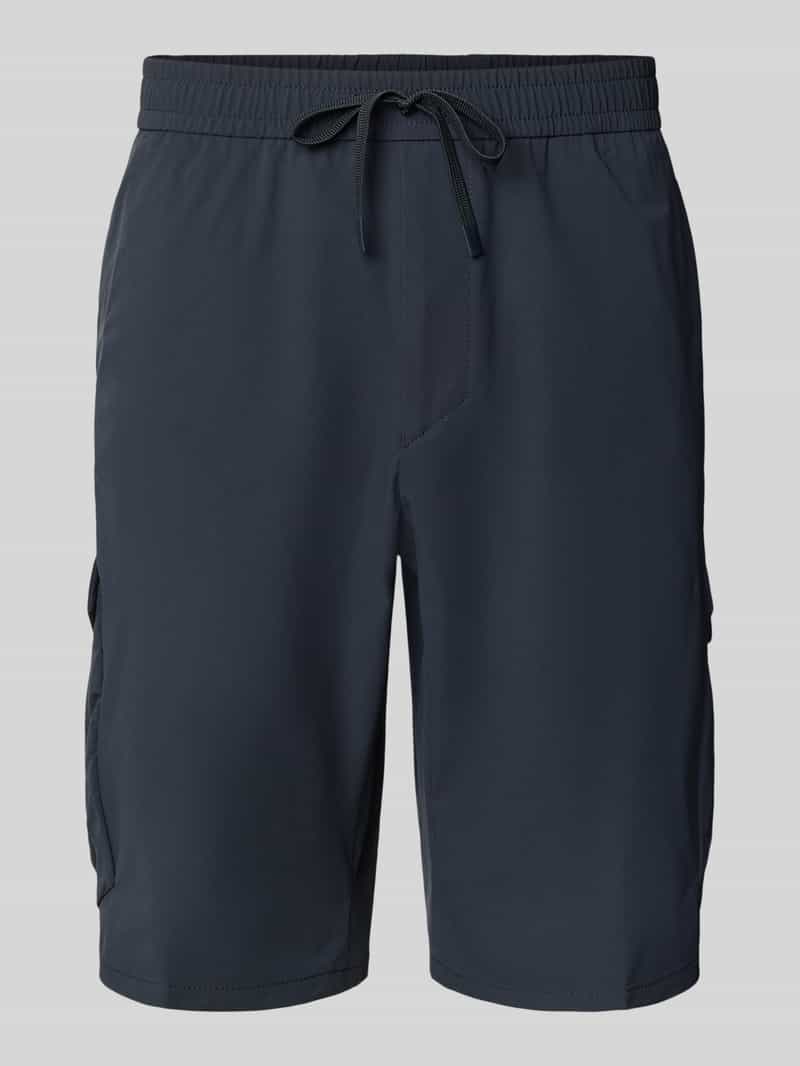 BOSS Green Tapered fit bermuda met cargozakken