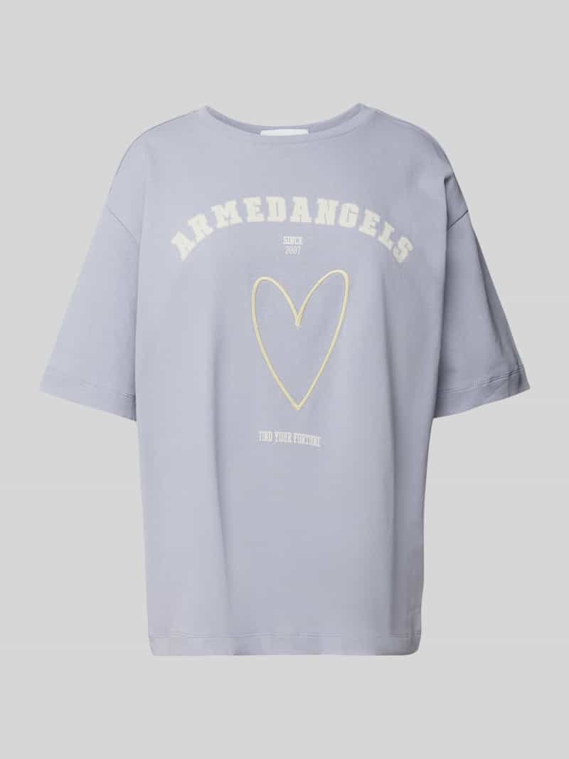 ARMEDANGELS T-shirt met label- en statementprint model 'GIANNAA FORTUNE'