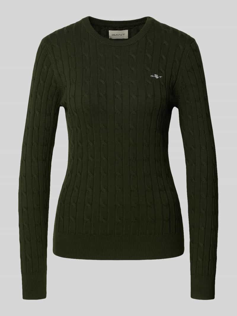 Gant Gebreide pullover met kabelpatroon