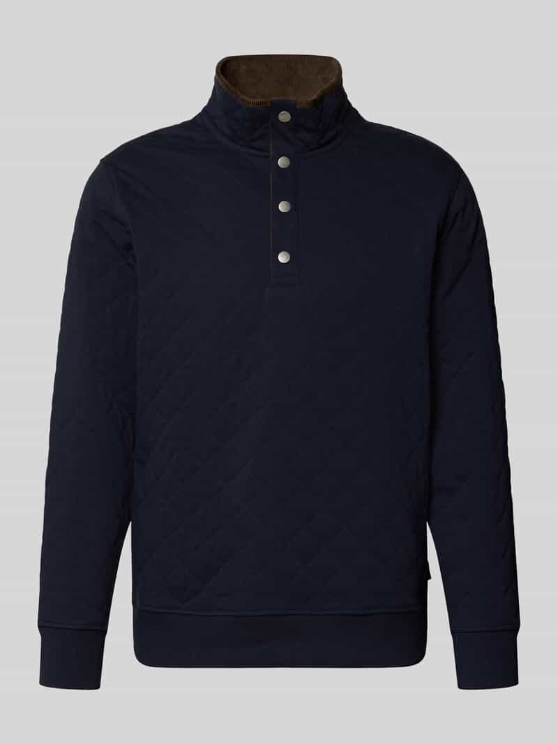 Gant Trui Quilted Sweat Half Zip Avond Blauw / male