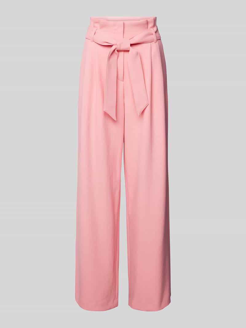 Marc Cain Wide leg stoffen broek met bandplooien