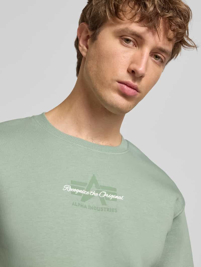 alpha industries Sweatshirt met logo en ronde hals