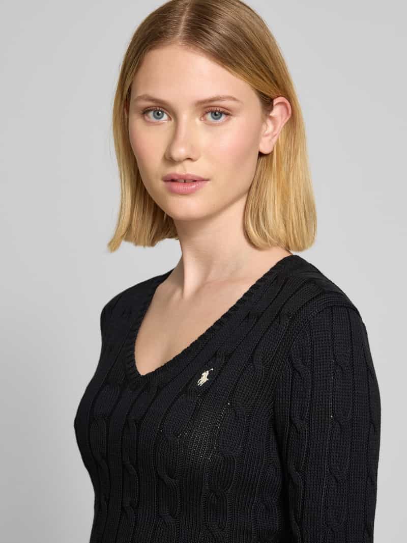 Polo Ralph Lauren Gebreide pullover met logostitching model 'KIMBERLY'