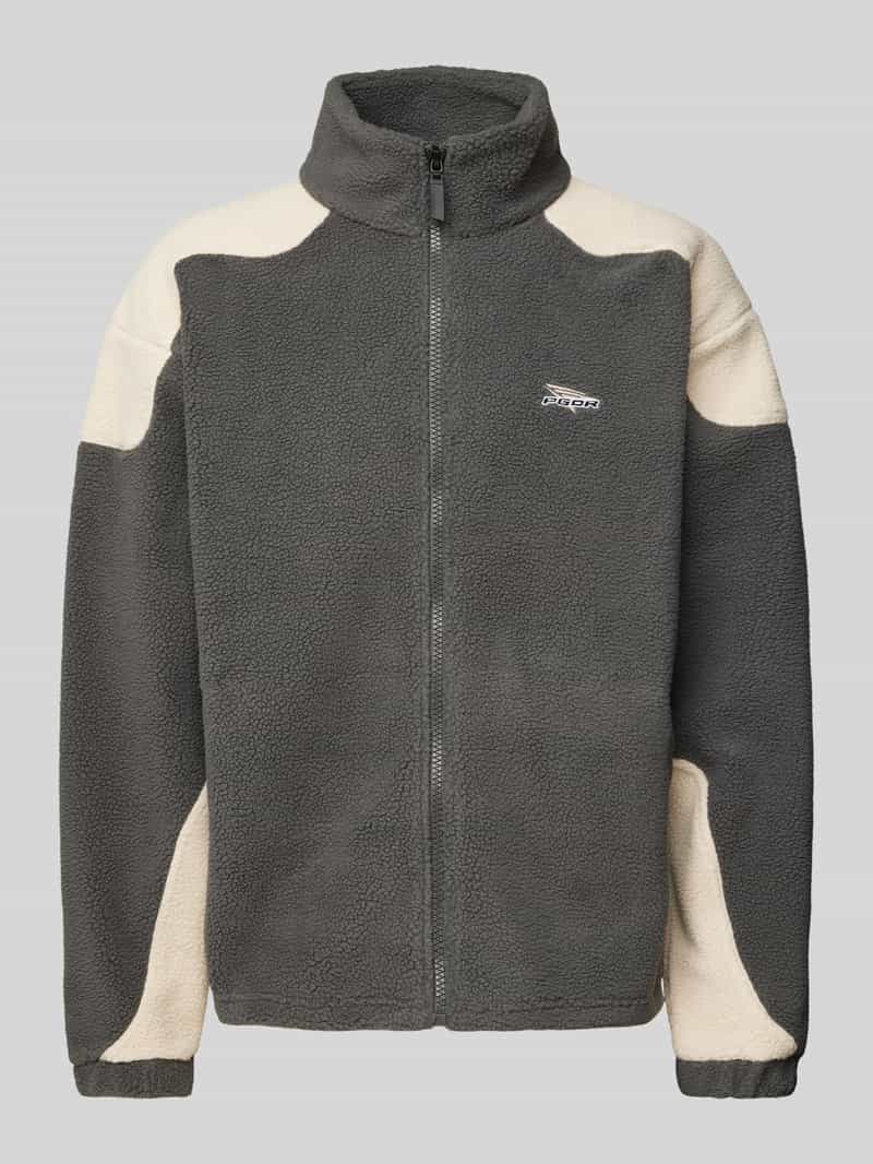 Pegador Regular fit fleecejack met labelstitching model 'WILLETT'