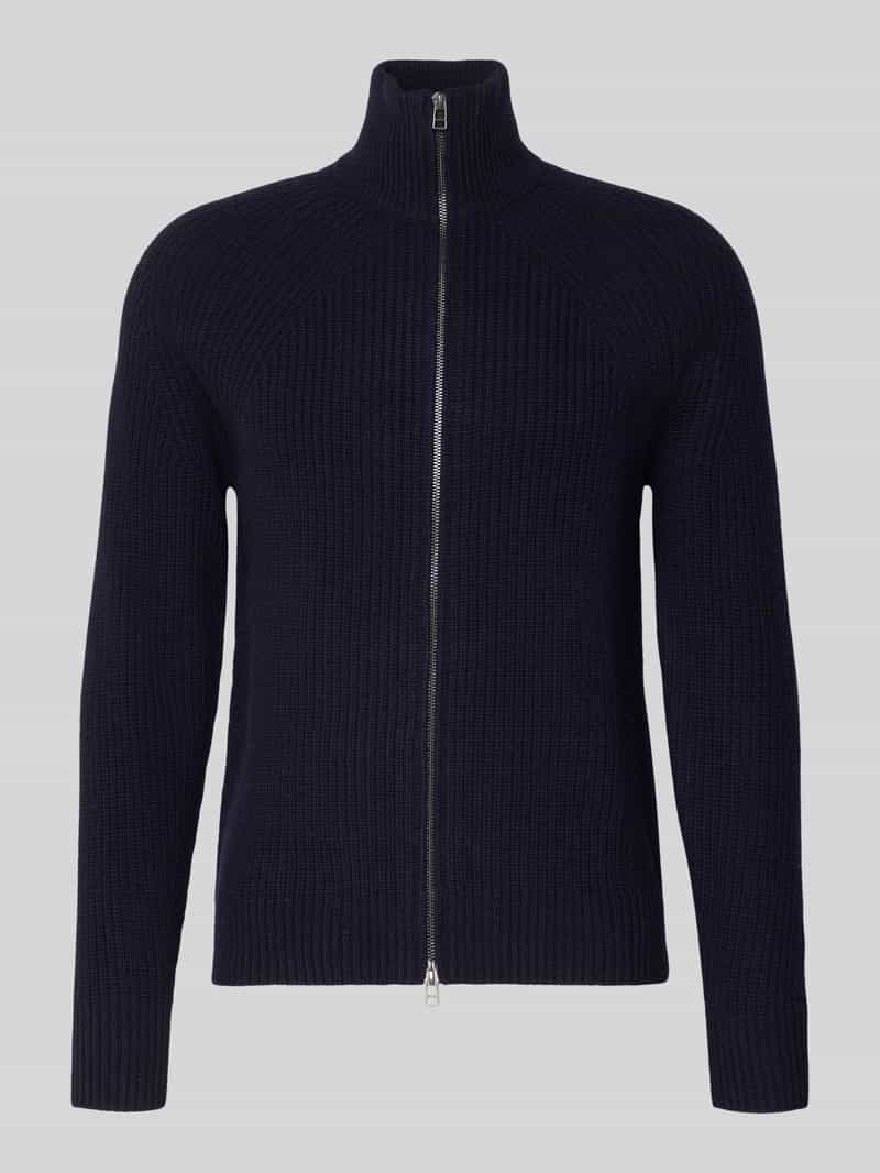 Forét Regular fit gebreid jack van zuivere wol