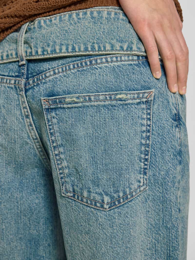 Hugo Blue Baggy fit jeans met riem model 'Glory'