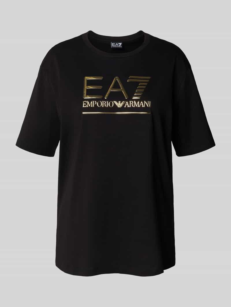 EA7 Emporio Armani T-shirt met labeldetail