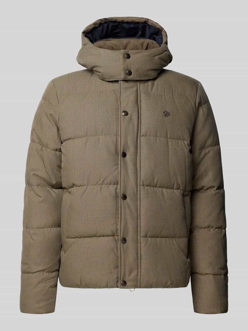 Superdry Gewatteerde jas met verborgen ritssluiting en labelstiksel