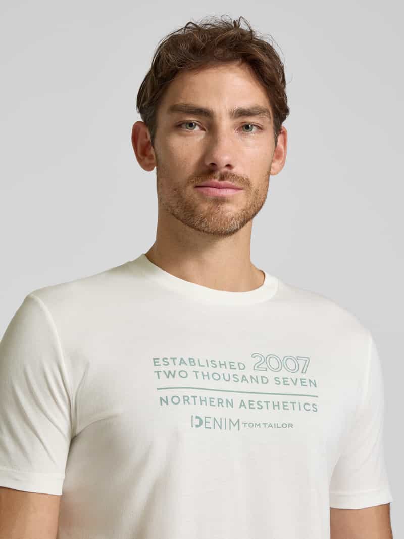 Tom Tailor Denim Regular fit T-shirt van puur katoen