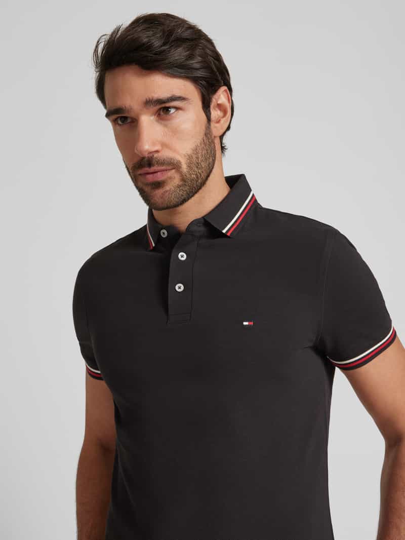 Tommy Hilfiger Slim fit poloshirt met logostitching