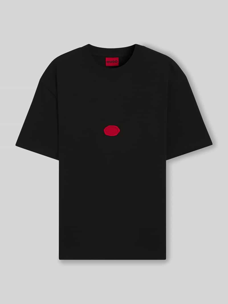 HUGO Relaxed fit T-shirt van katoenjersey model 'DIVIS'