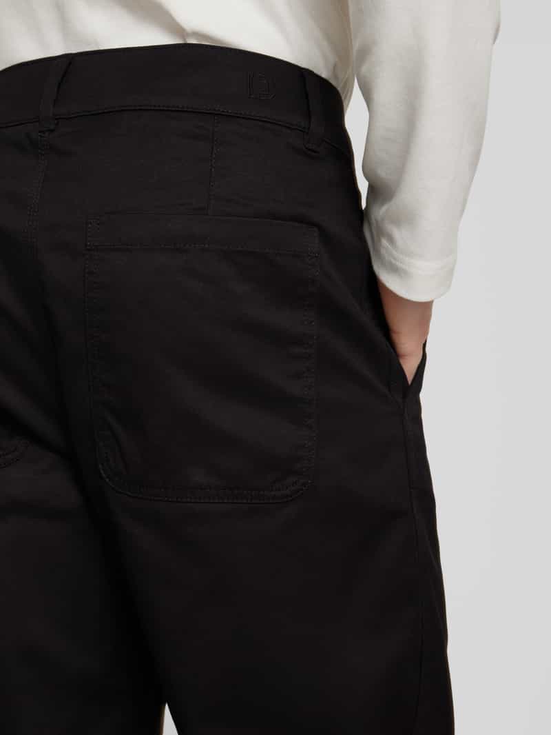 Tom Tailor Denim Loose fit stoffen broek van zuiver katoen met smalle pijpen