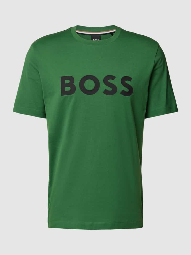 Boss T-shirt met labelprint model 'Tiburt'