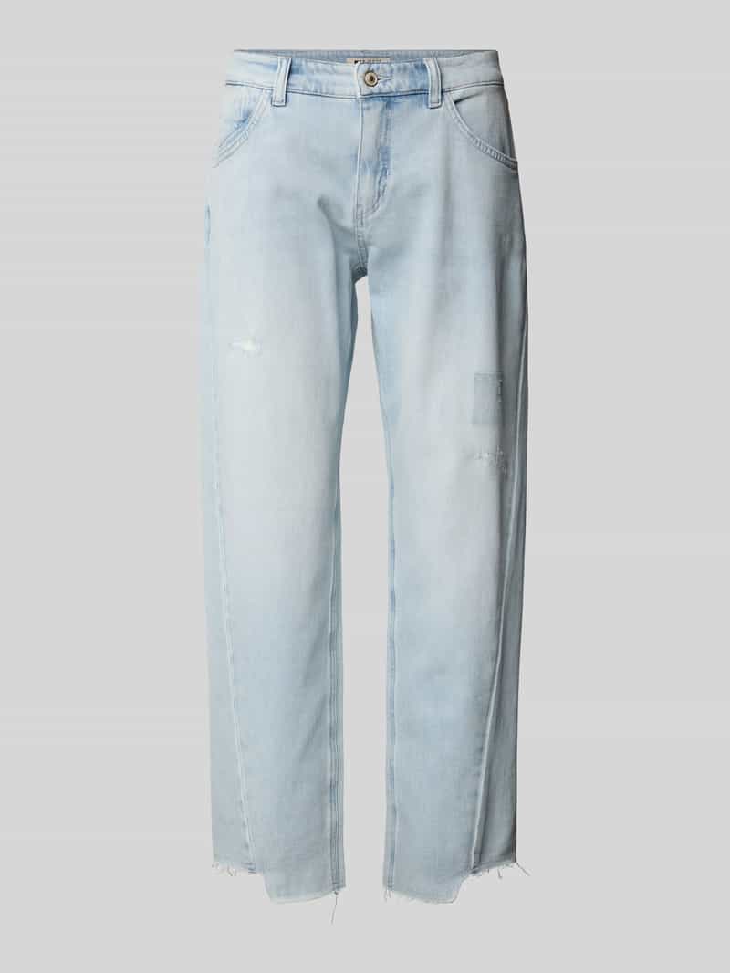 MAC Straight fit jeans met siernaden opzij model 'Aleksa'