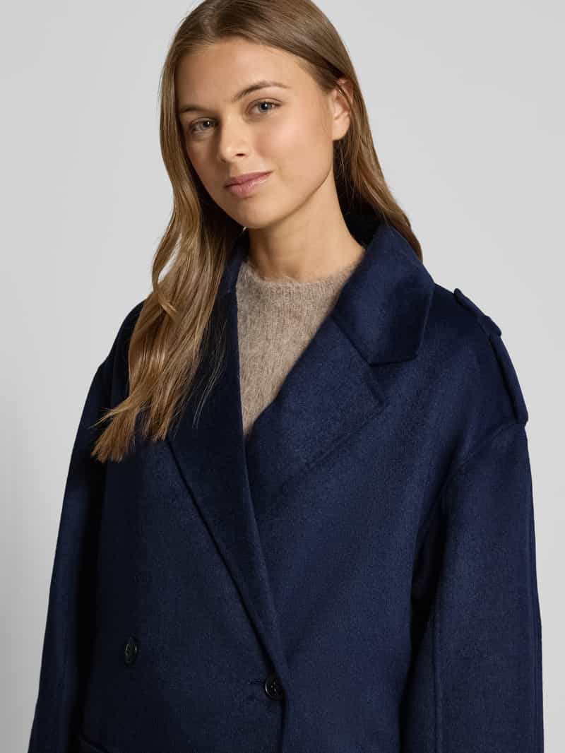 HUGO Regular fit lange wollen jas met reverskraag model 'MELUMA-1'