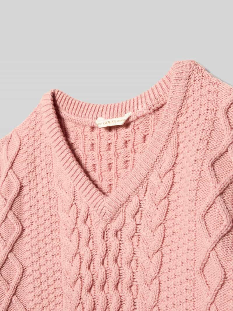Guess Korte gebreide pullover met labeldetail